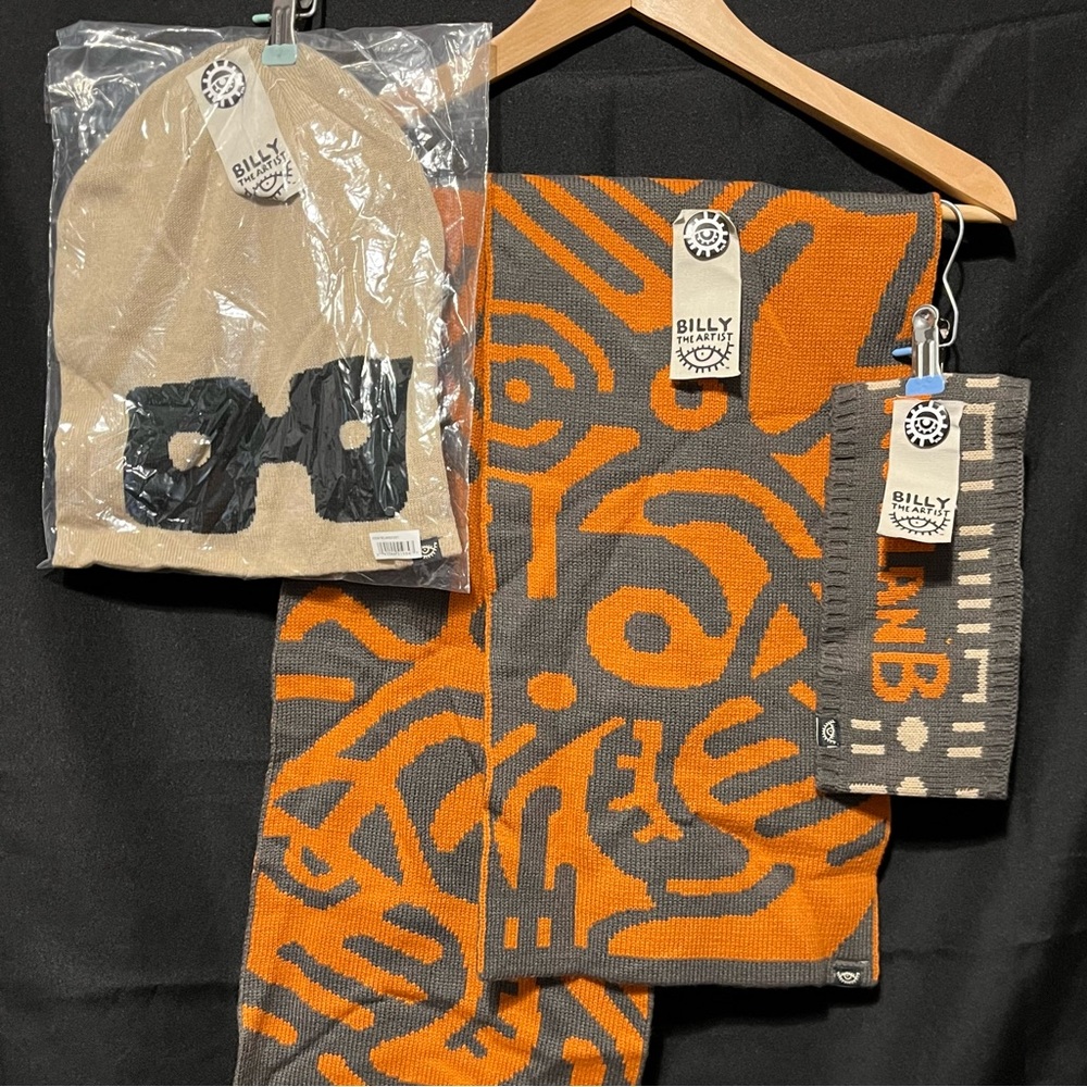 Billy the Artist 3-Piece Set - Scarf Hat Headband - NWT